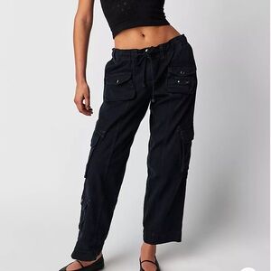 Freepeople tahiti cargo pants, small, black
